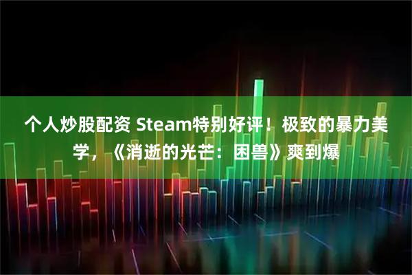 个人炒股配资 Steam特别好评！极致的暴力美学，《消逝的光芒：困兽》爽到爆