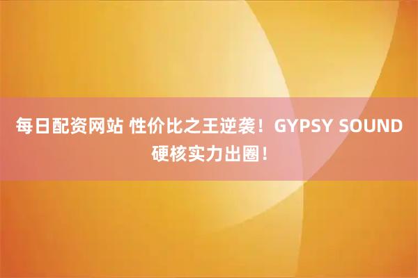 每日配资网站 性价比之王逆袭！GYPSY SOUND硬核实力出圈！